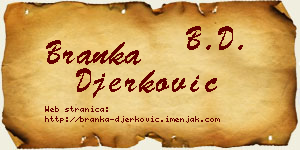 Branka Đerković vizit kartica